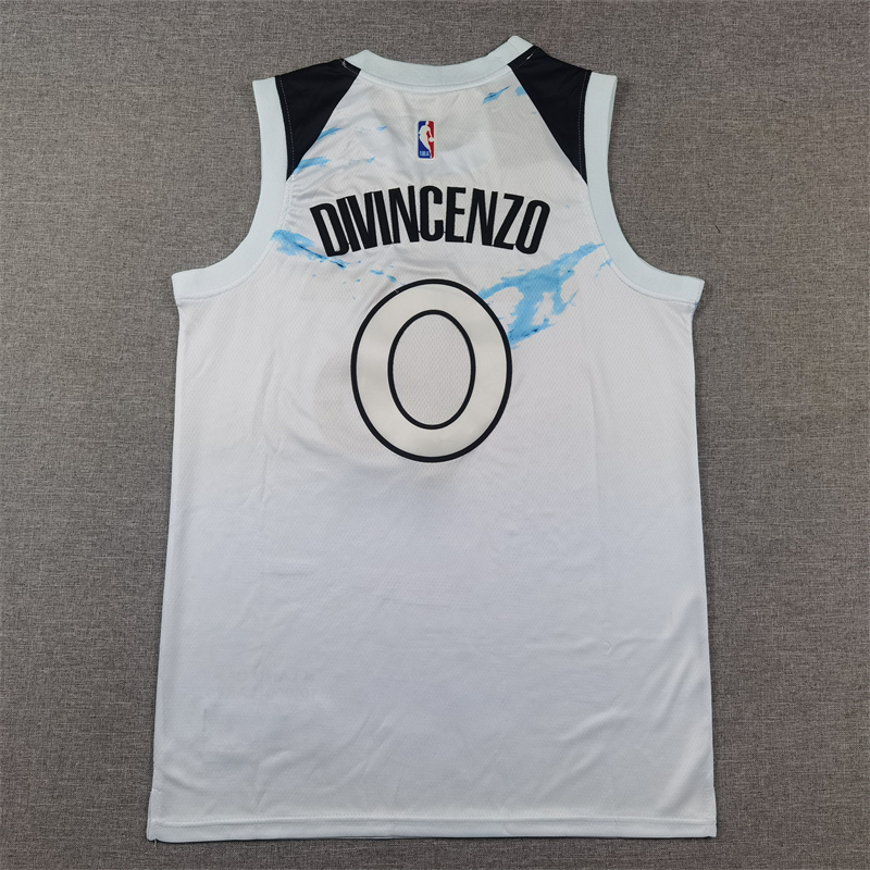 Men Minnesota Timberwolves  #0 Divincenzo white  2024 2025 NBA jersey->minnesota timberwolves->NBA Jersey